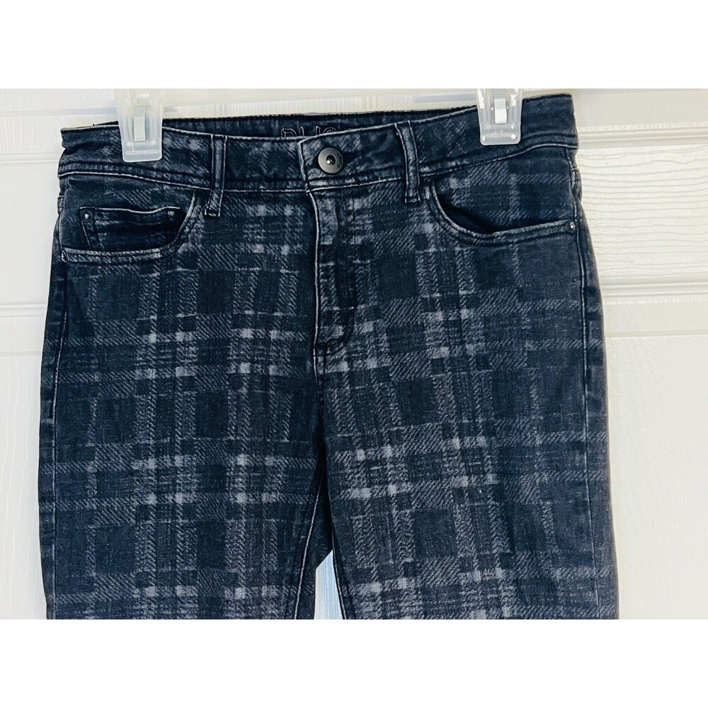 DL1961 Size 29 Florence Instasculpt Dahlia Printed Black Denim - Picture 4 of 11